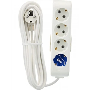 4lü Topraklı Kablolu Priz, 5 Metre Uzunluk