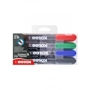 4 Renk Kalıcı Marker Seti - 3-5 mm Konik Uç