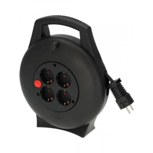 4 Soketli Emniyet Şartelli Makaralı Kablo (10 Metre)