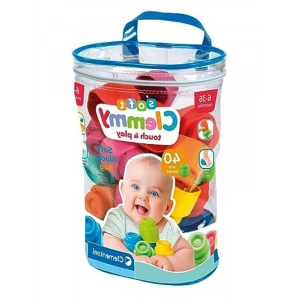 40 Adet Yumuşak Küp Seti, Şeffaf Kız Çantası ile