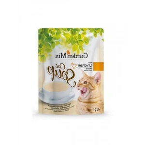 40 gr kapasiteli tavuklu kedi çorbası, besleyici ve lezzetli