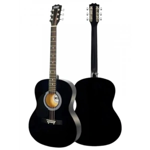40 İnç Akustik Gitar Seti, Yetişkinler İçin Siyah Renk Seçeneği