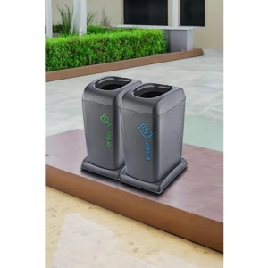 40 LT Kapasiteli İki Adet Soft Tekerlekli Geri Dönüşüm Kutusu