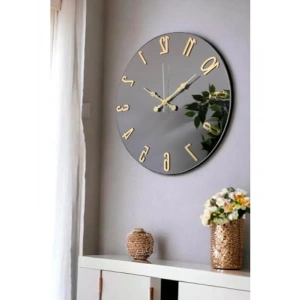 41 cm Gerçek Ayna Görünümlü Pleksi Rakam Duvar Saati