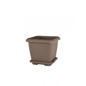 44,2 cm Kare Saksı, 44 Litre Kapasiteli, Tabaklı Tasarım