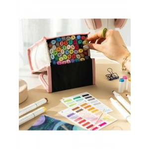 48li Çift Uçlu Alkol Bazlı Marker Kalem Seti - İnce ve Kaba Uç