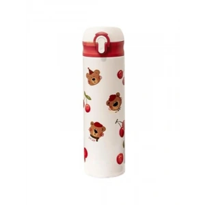 480ml Kapaklı Paslanmaz Çelik Termos - Sevimli Hayvanlar Deseni
