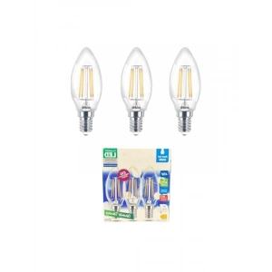 4W LED Filament Mum Ampul, E14 Duy, 6500K Beyaz Işık