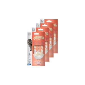 4x15 gram somon balıklı kedi ödülü, kremsi lezzet