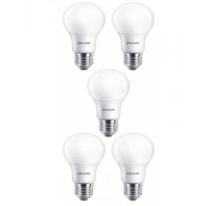 5 Adet 8w (60W) Beyaz Led Ampul, 6500K, Enerji Tasarruflu