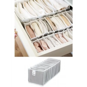 5 Adet Gri Akordiyon Çekmece Düzenleyici Organizer, Medium Boyut