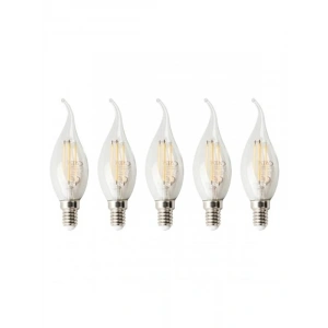 5 Adet Şeffaf Filament LED Ampul, 4W Güç ve E14 Duy ile Uyumlu