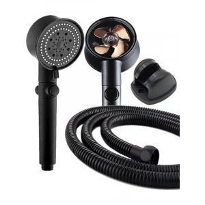 5 Fonksiyonlu Siyah Turbo Fan Duş Seti