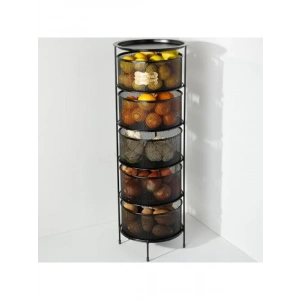 5 Katlı Paslanmaz Metal Sebzelik - 94 cm Yükseklik