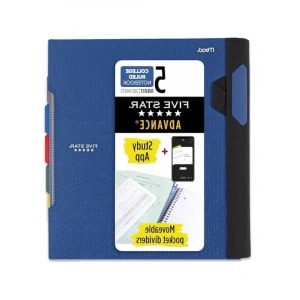 5 Konulu Spiral Defter, 200 Sayfa, Kolej Çizgili, Pasifik Mavisi