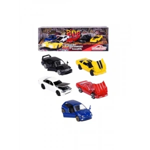 5li Die-Cast Araç Seti - Açılabilir Parçalar