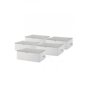 5li Orta Boy Çizgili Gri Hurç Seti