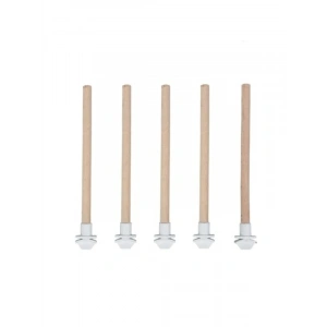 5li Pürüzsüz Ahşap Kuş Tüneği - 20 cm