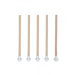 5li Pürüzsüz Ahşap Kuş Tüneği 25 cm