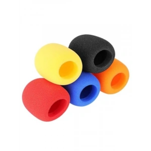 5li Renkli El Mikrofon Süngeri (Sarı-Turuncu-Kırmızı-Mavi-Siyah)