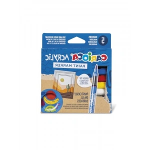 5li Su Bazlı Akrilik Fırça Uçlu Boya Kalemi Seti