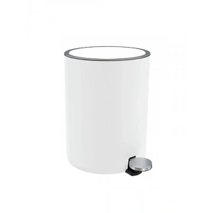 5 Lt Kapasiteli Pedallı Çöp Kovası, Beyaz Renk