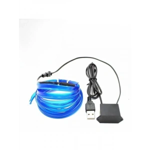 5 Metre Mavi USB Neon Aydınlatma - Araç ve Bahçe için Dekoratif Işık
