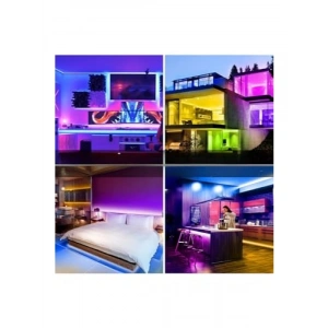 5 Metre Uzunluğunda Kumandalı RGB Şerit Led Aydınlatma