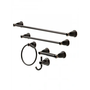 5 Parça Banyo Aksesuar Seti - Yağlı Bronz