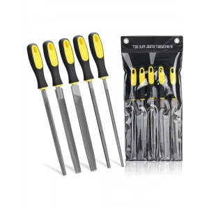 5 Parça Çelik Eğe Seti - Ergonomik Saplı, Dayanıklı