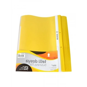 50li Sarı Renk A4 Telli Dosya Seti - PP Malzeme