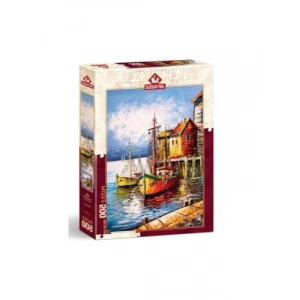 500 Parça Turuncu Liman Yapboz