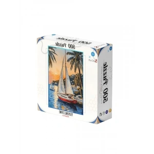 500 Parça Yelkenli Tekne Temalı Puzzle, Eğlenceli Zeka Geliştirme