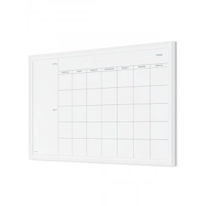 50.8 x 76.2 cm Boyutunda Beyaz Duvar Takvimi, Kuru Silinebilir
