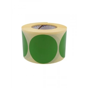 50mm x 50mm Kendinden Yapışkanlı Kuşe Daire Etiket Seti - 500 Adet