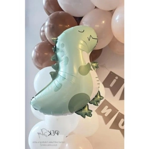 59x49 cm Ölçülerinde Retro Yeşil Dinozor Folyo Balon