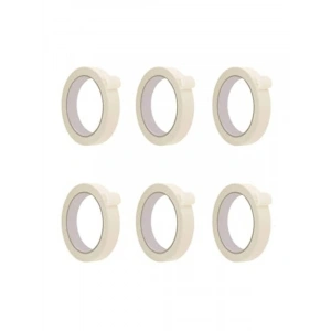 6 Adet 18mm X 25 Metre Kağıt Maskeleme Bandı