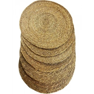 6 Adet Bambu Hasır Supla Seti, Şık Sofra Dekorasyonu için 30 Cm