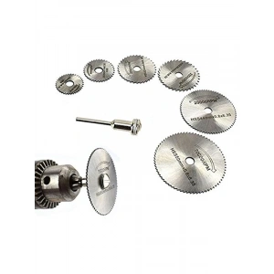 6 Adet Daire Testere Bıçağı Seti, 3.2 mm Çubuklu, Ahşap ve Metal İçin Kesme Diskleri