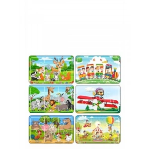 6 Adet Puzzle Seti, 6 Parça Renkli Eğlence