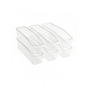 6 Adet Şeffaf Buzdolabı Düzenleyici Seti, Uzun ve Dar