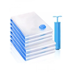 6 Adet Vakumlu Torba Seti - Kıyafet ve Yatak Örtüsü Saklama