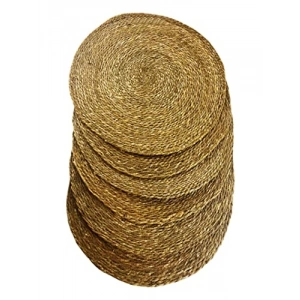 6 Adet Yuvarlak İpli Hasır Amerikan Servisi Supla