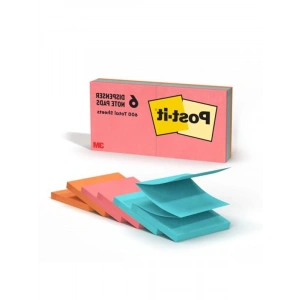 6 Blokluk Renkli Pop-Up Not Defteri, 7,6x7,6 cm, Geri Dönüşümlü