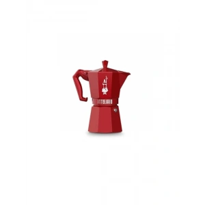 6 Fincan Kapasiteli Ocak Üstü Espresso Pişirici, Kırmızı Renk