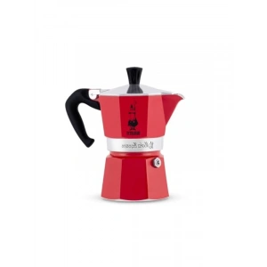 6 Kişilik Espresso Kahve Pişiricisi, Kırmızı Renkli Tasarım