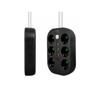 6lı Anahtarlı Akım Korumalı Priz - 1.5 Metre Kablo