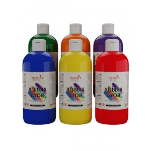 6lı Ara Renkler Akrilik Boya Seti, 500gr