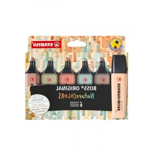 6lı Fosforlu Kalem Seti, NatureCOLORS Çeşitli Renklerde