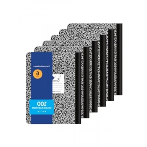 6lı Kompozisyon Not Defteri, 100 Yaprak, Siyah